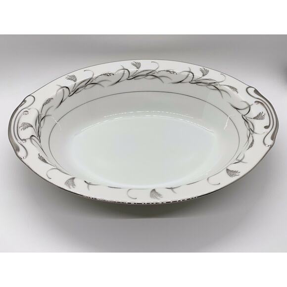 Harmony House China Platinum Garland Oval Vegetable Bowl - Picture 2 of 7